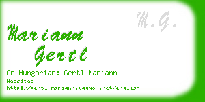 mariann gertl business card